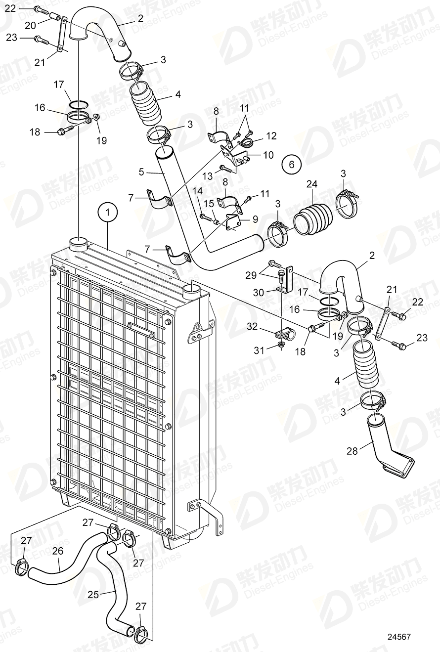 VOLVO Bracket 3843123 Drawing